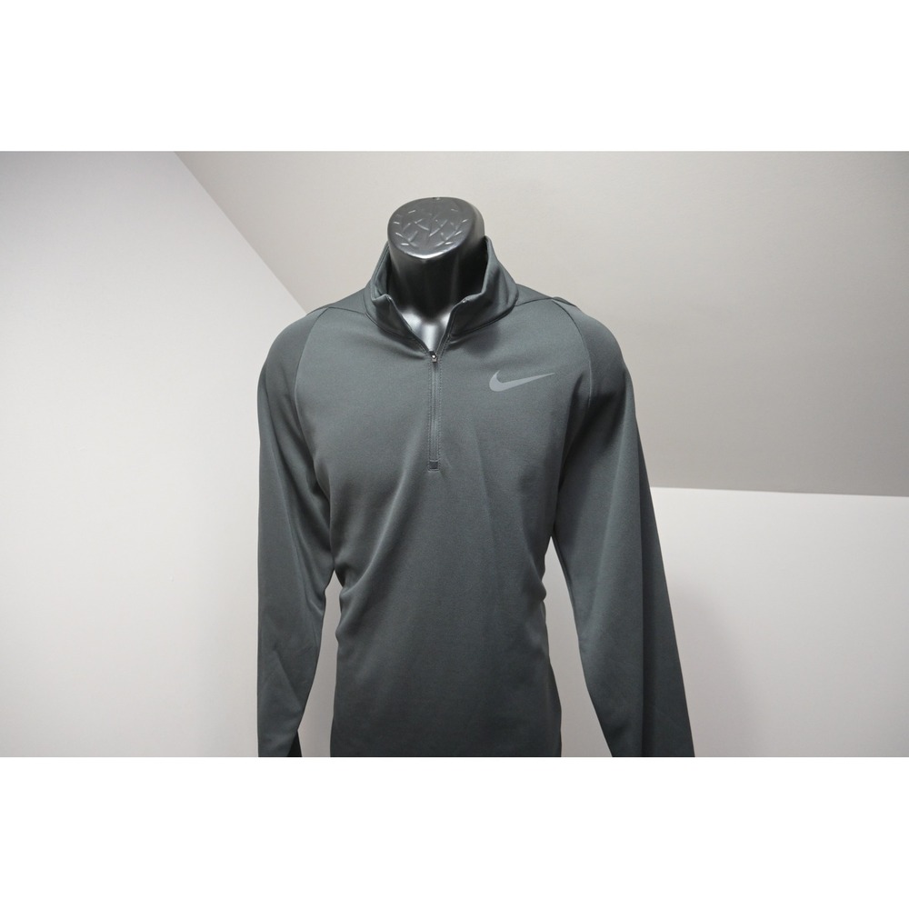 Nike Pullover Golf Jacket Mens Large Gray 1/4 Zip Long Sleeve Athletic Excellent - Picture 2 of 10